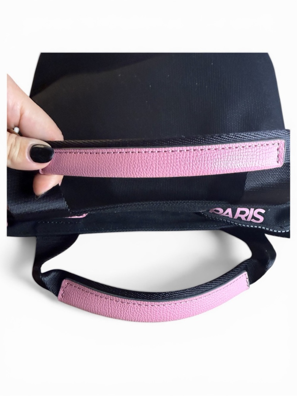 Karl Lagerfeld Black Crossbody Bag with Pink Accents - Picture 4 of 7